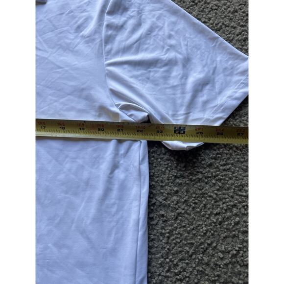 PXG Polo Shirt Mens Medium White Black Golf Performance Stretch Moisture Wicking - Picture 3 of 6